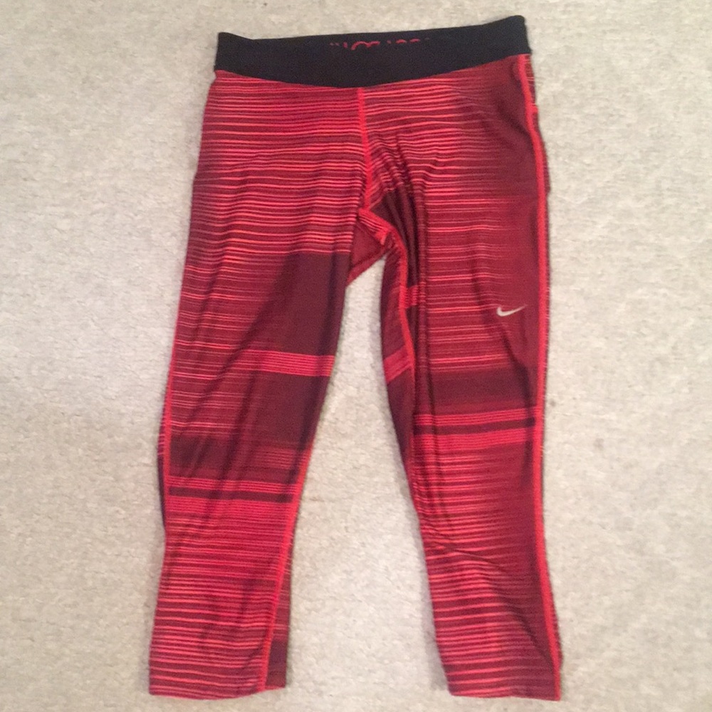 Nike Orange and Red Capris